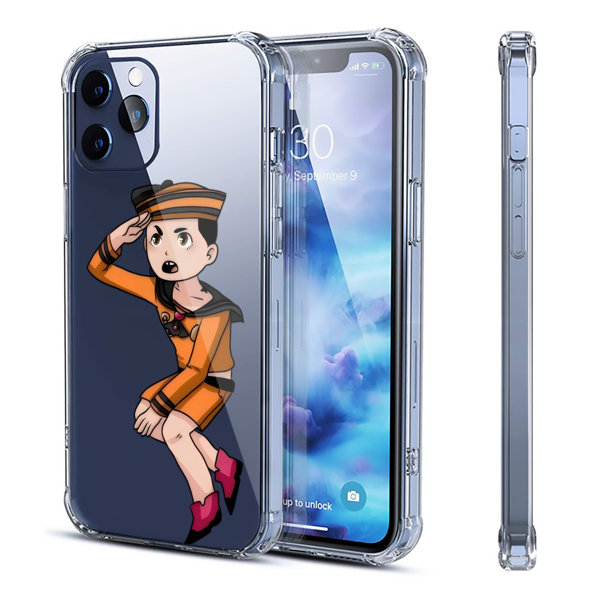 （画像用） ジョジョの奇妙な冒険 東方定助 JoJo's Bizarre Adventure Higashikata Josuke 【iPhone 12シリーズ対応】透明スマホケース（クリアソフトケース）